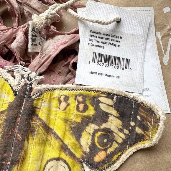 Nwt Magnolia Pearl Mariposa Butterfly Jabot Canary Sold Out Limited Edition - Picture 3 of 8